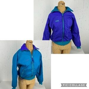 Vintage Columbia Medium Purple & Turquoise Reversible Ski Jacket